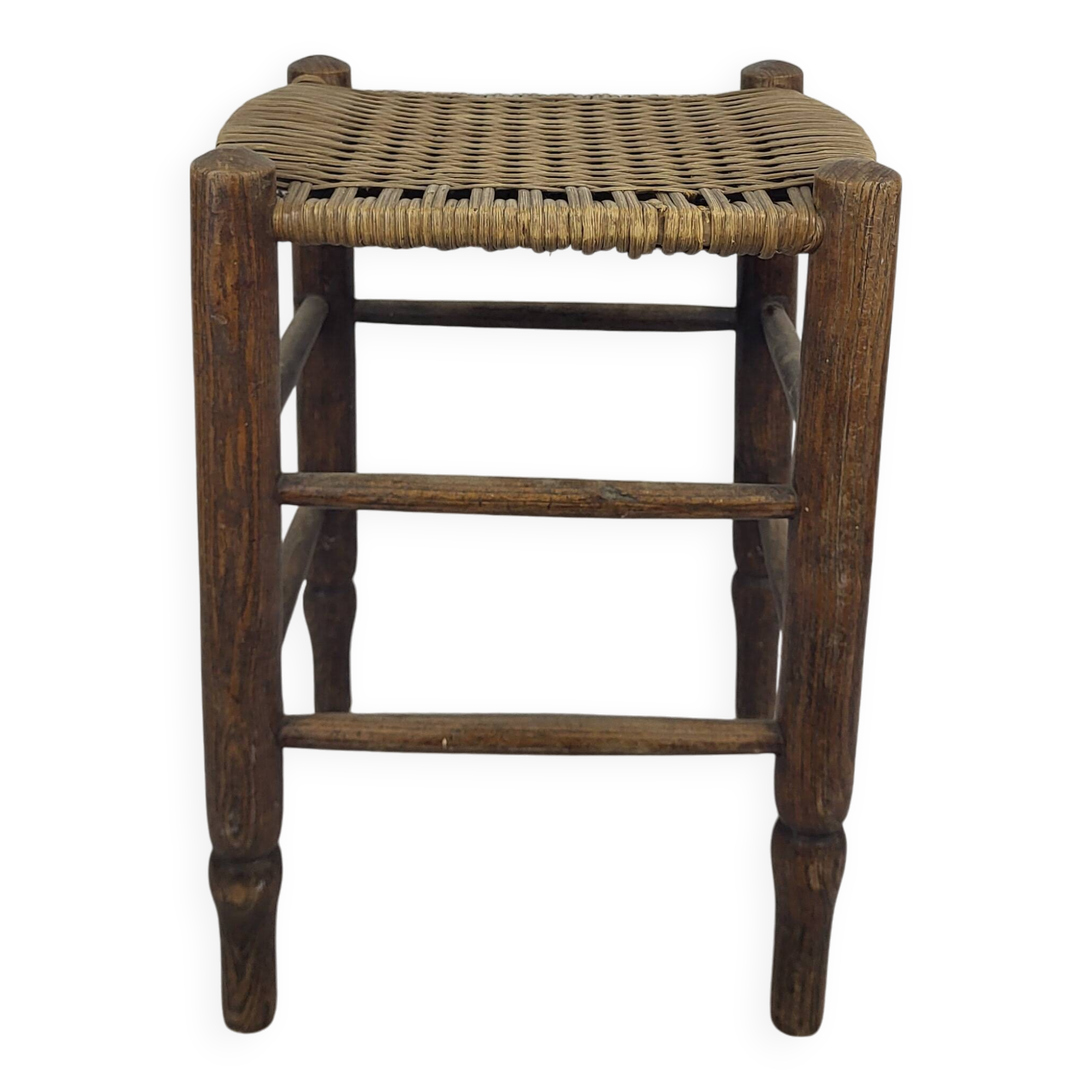 Woven rattan stool
