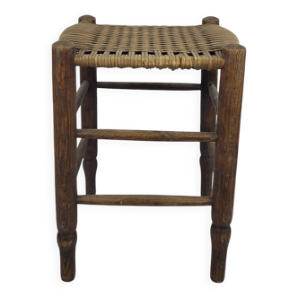 Woven rattan stool