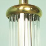 Brass and glass floor lamp