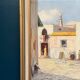 Swedish Oil on Canvas – “Southern Street” by J. Erix