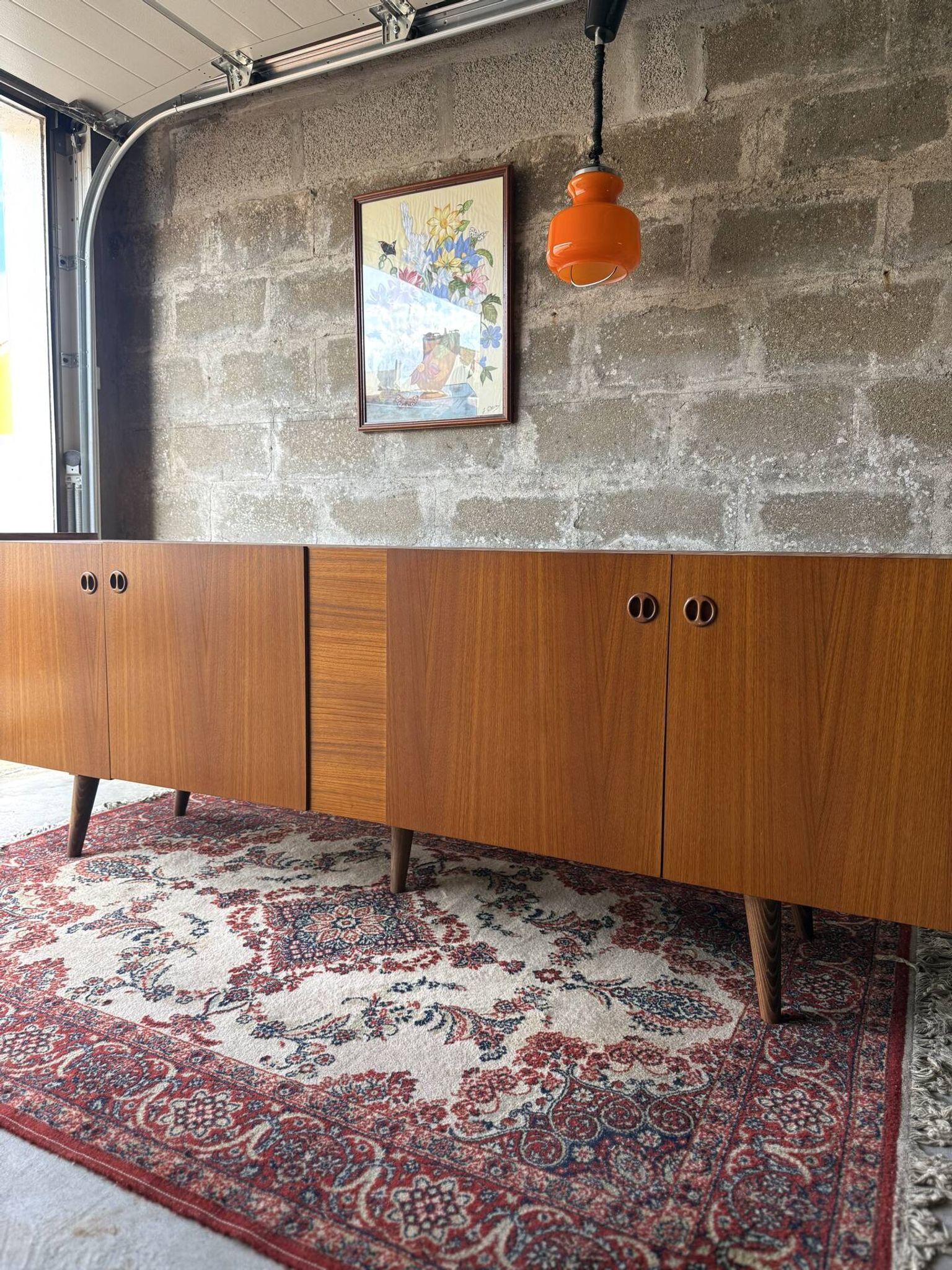 Enfilade vintage scandinave en teck, 1970