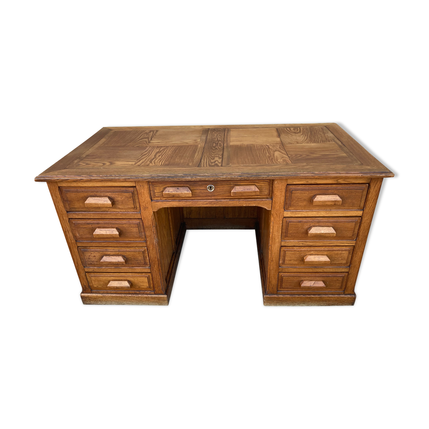 Bureau d’administration à caisson en chêne
