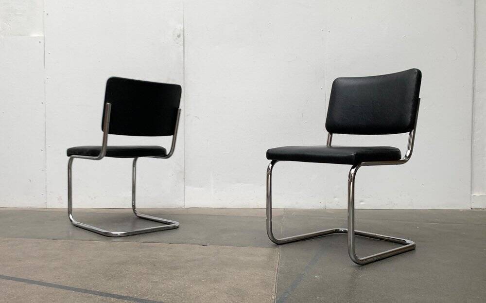 German cantilever chair Mi-century S32 by Marcel Breuer & Mart Stam for Thonet, 1970s