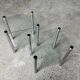 2 vintage 1980 rectangular sofa ends 2 translucent trays round tube