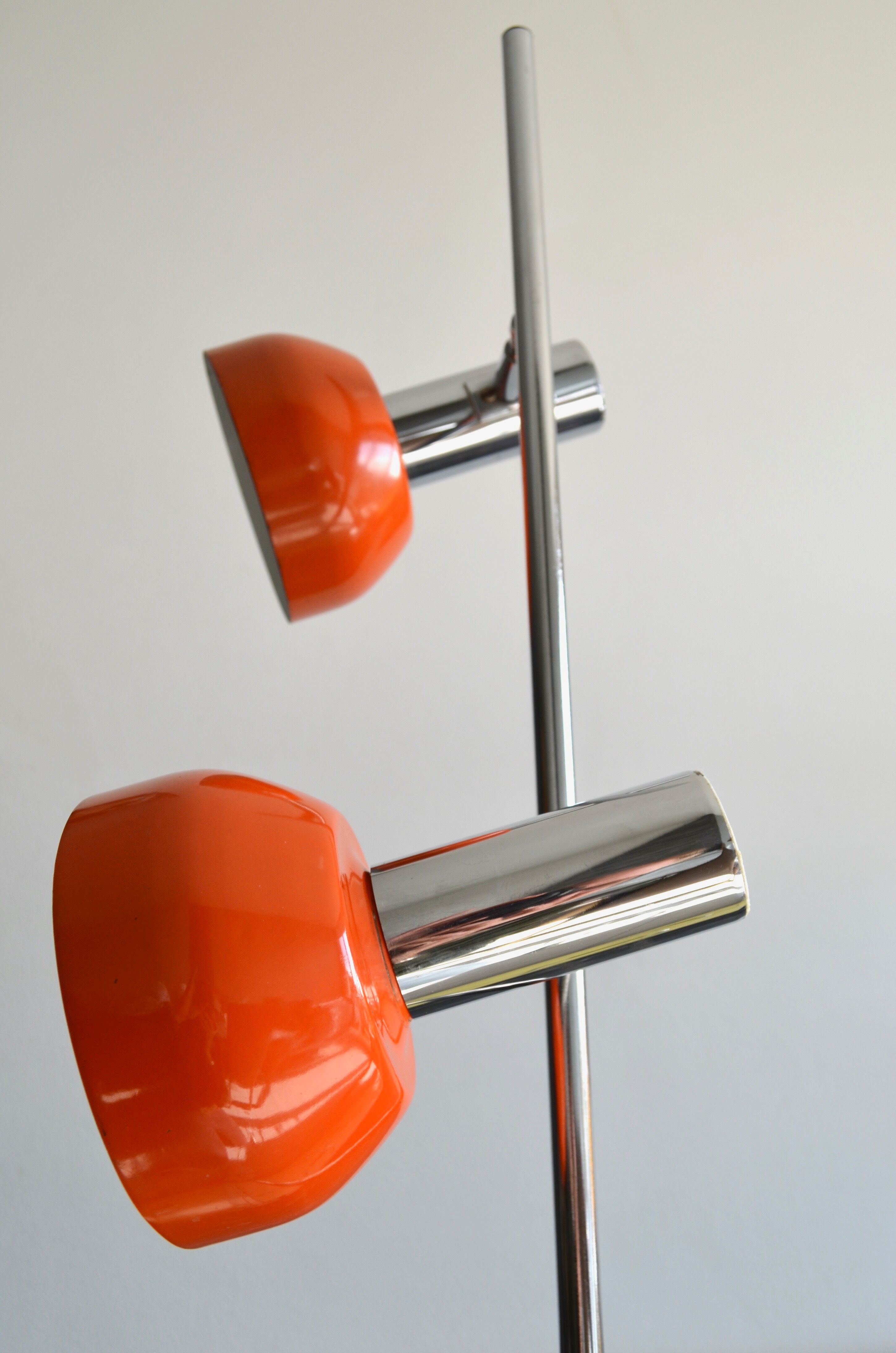 DBGM lamppost 2 lights orange and chrome 70s