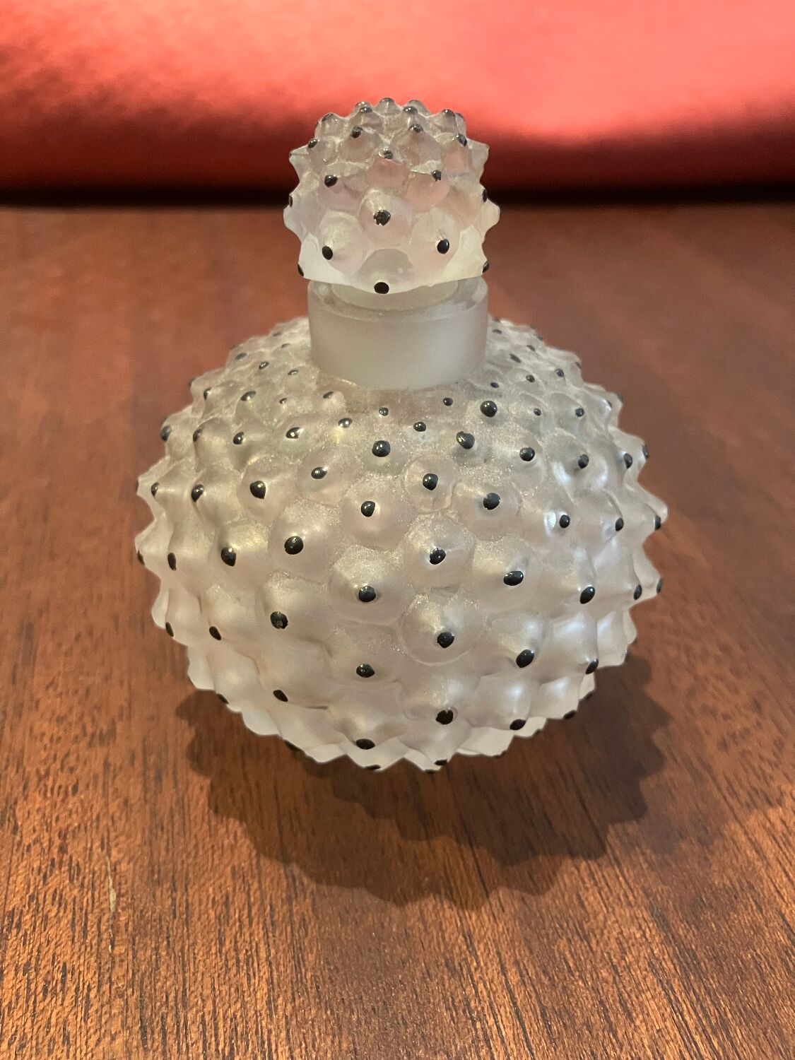 Lalique Cactus perfume bottle and powder box set