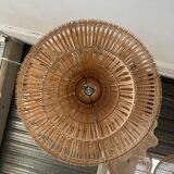 Rattan pendant lamp or light in the shape of an Asian lantern