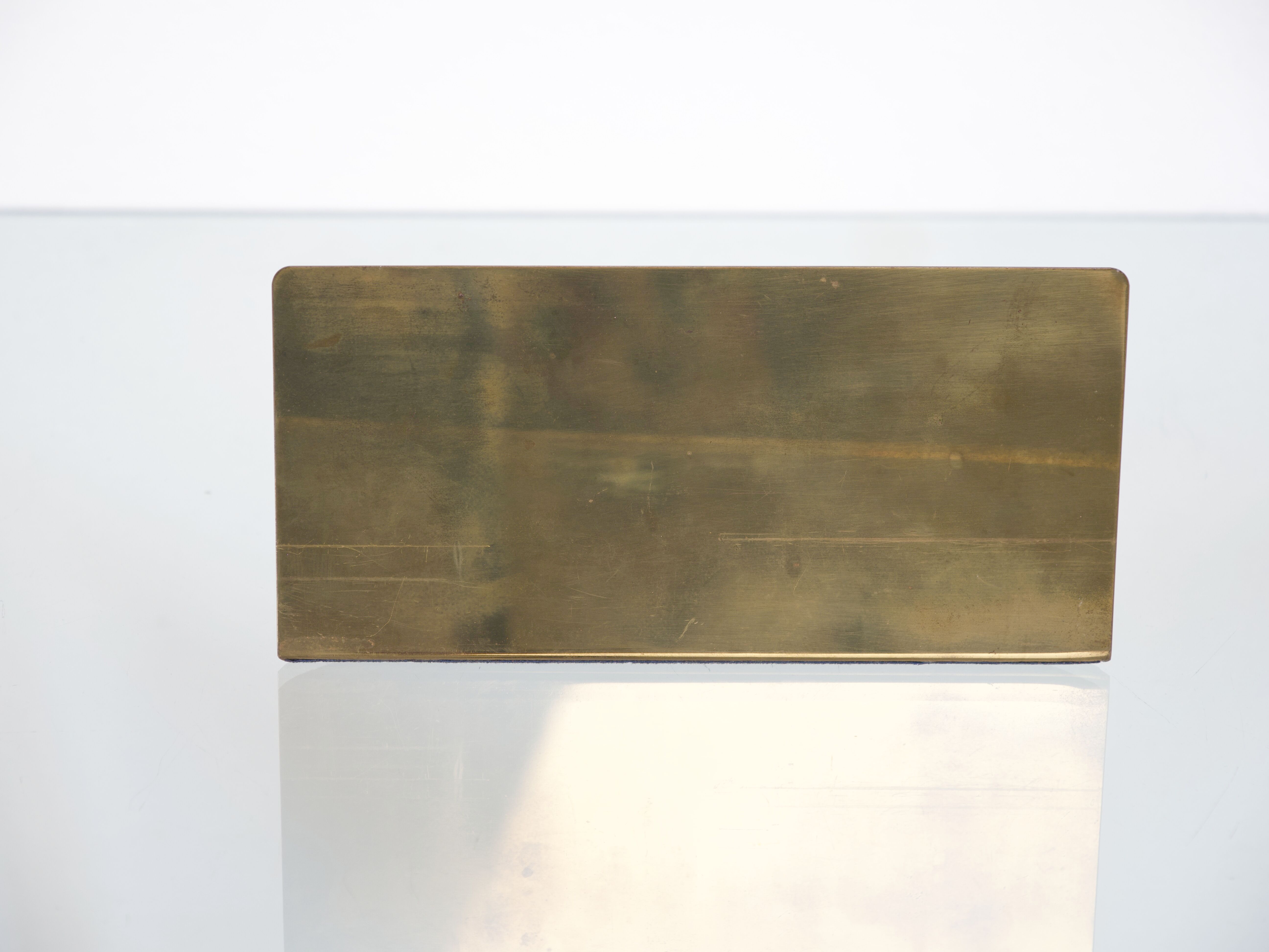 Mail Holder in Golden Brass circa 1970