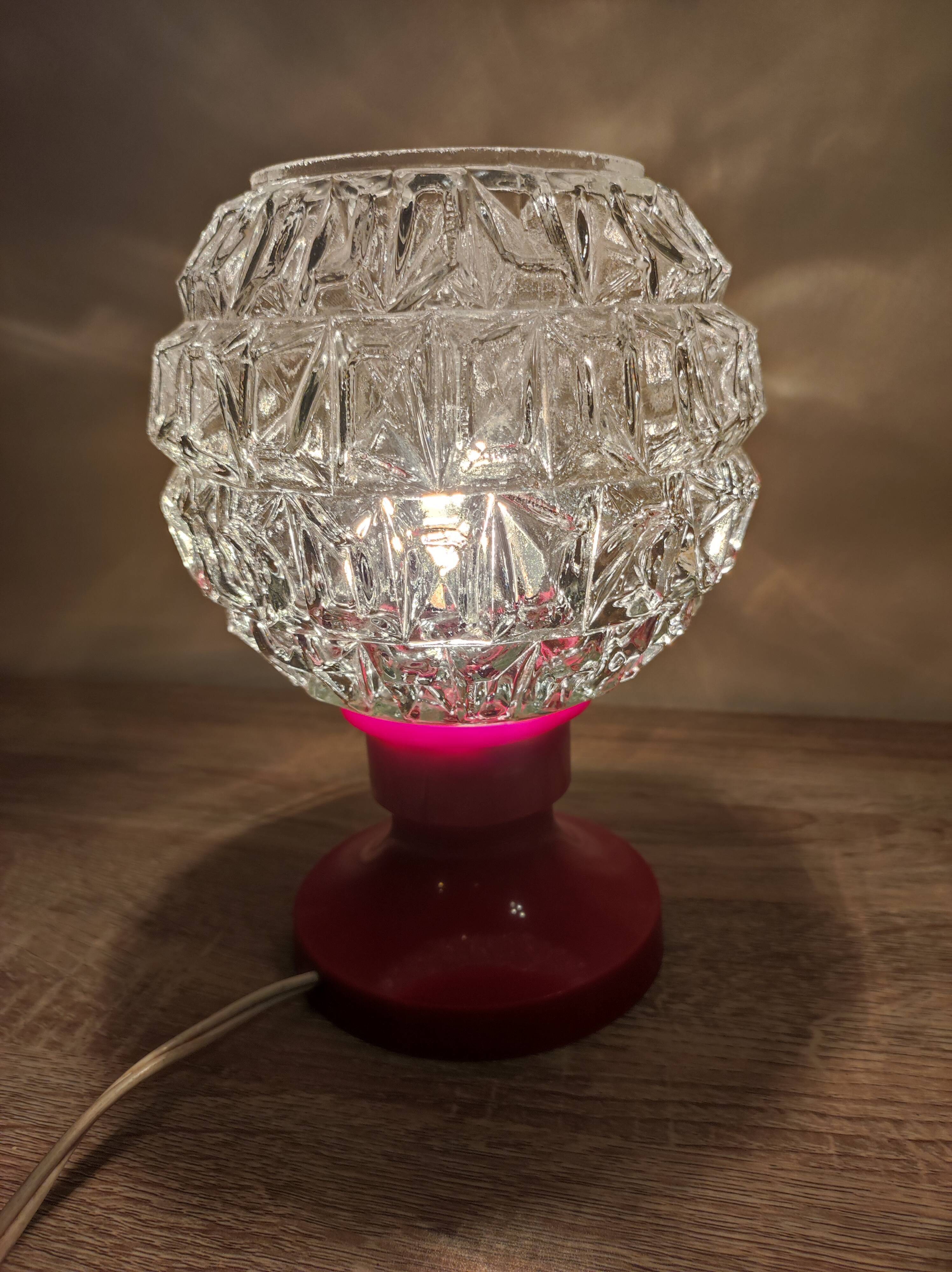 Lamp night light foot tulip design italy vintage space age