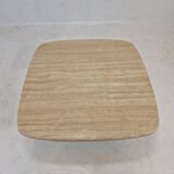 Italian coffee table in travertine 1980's