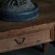 Dining table / desk in primitive French pine from the 18th century with a drawer.