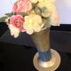 Blue and gold tulip vase in enamelled art deco style / 30s-40s
