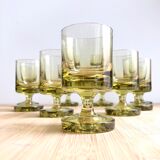 9 blown vintage glasses