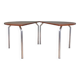Table demi-ronde en teck, design danois, années 1970, fabricant : Bent Krogh