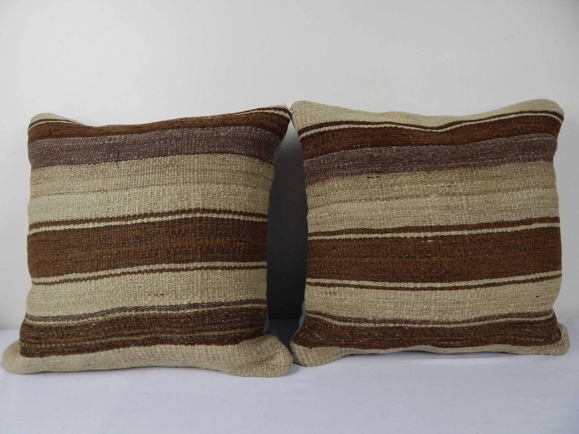 Set of 2 vintage kilim cushion covers 46x46 cm