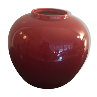 Ox blood red vase