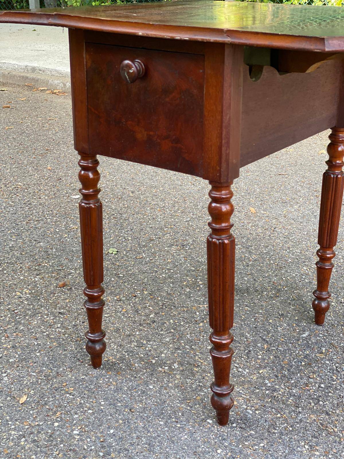 Victorian bedside table with shutters and drawers