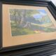 Landscape, watercolor painting 1940er