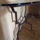 Console artelano "tavolara"  metal laque demi lune 1970 table d'appoint