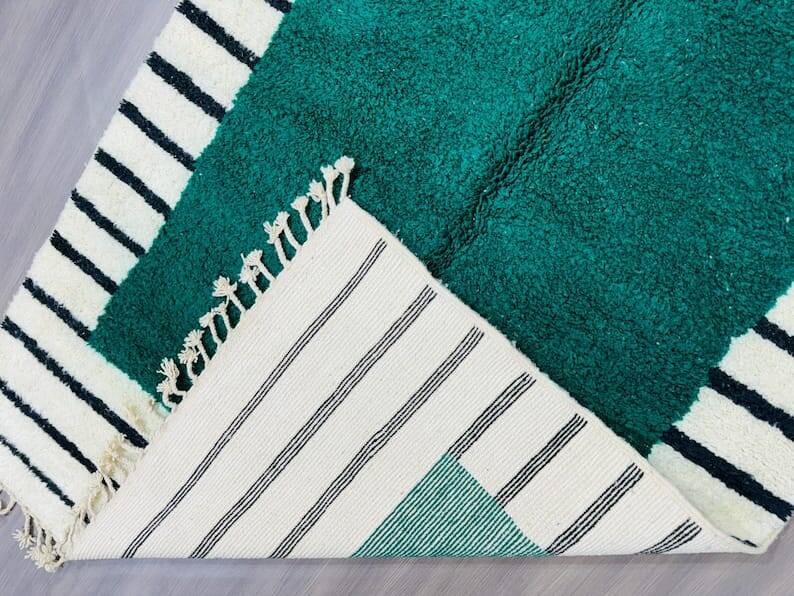 Handmade natural wool rug