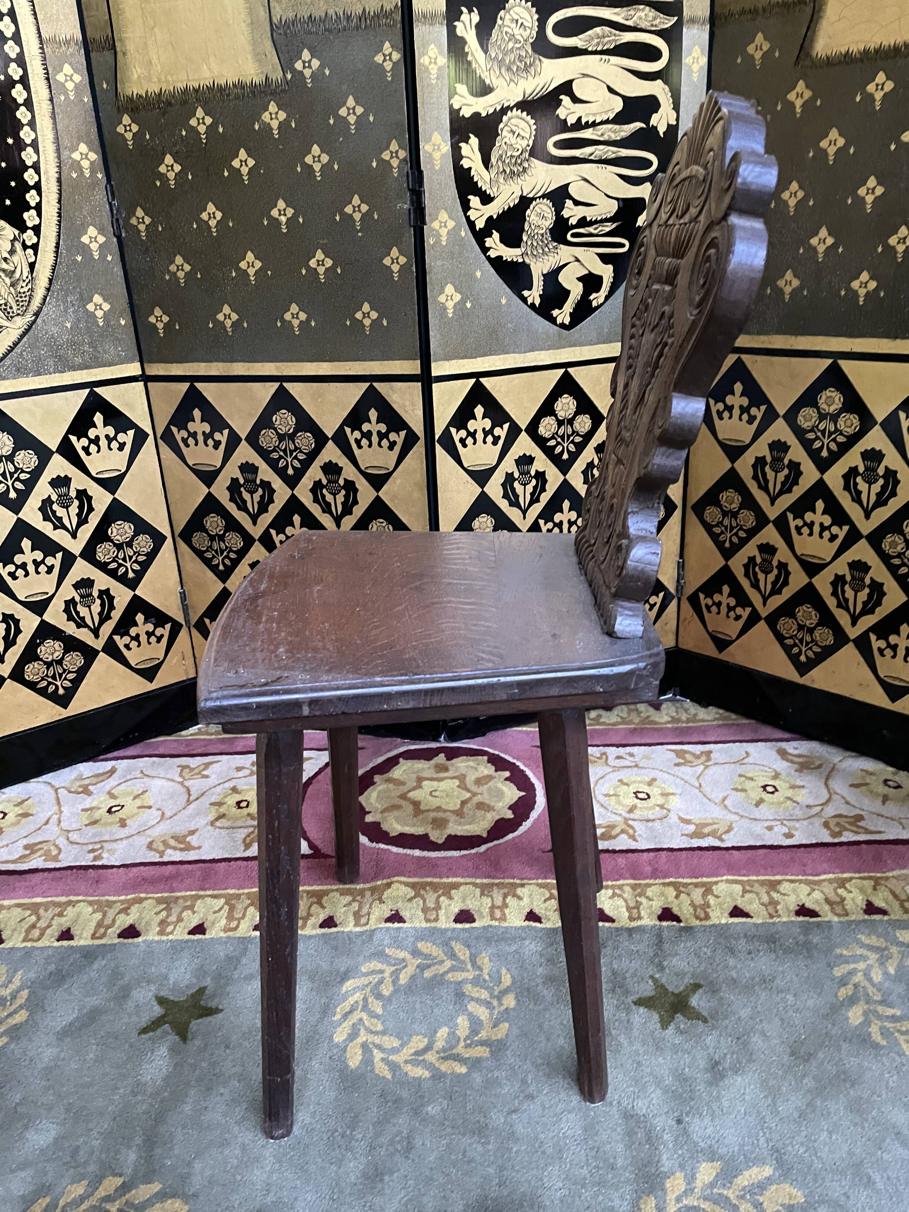 4 Alsatian chairs in solid oak