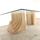Table basse vintage en travertin Italie, 1970