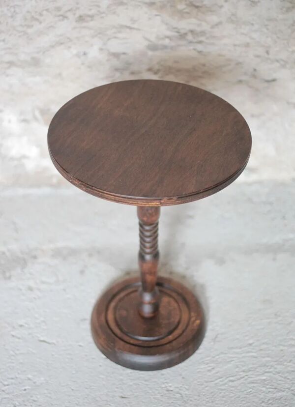 Sellette bois vintage, piédestal bois, porte-plante bois, meuble bois, décoration intérieur