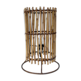 Wicker and bamboo lamp 60s