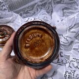 Vintage Belgian earthenware sugar bowl