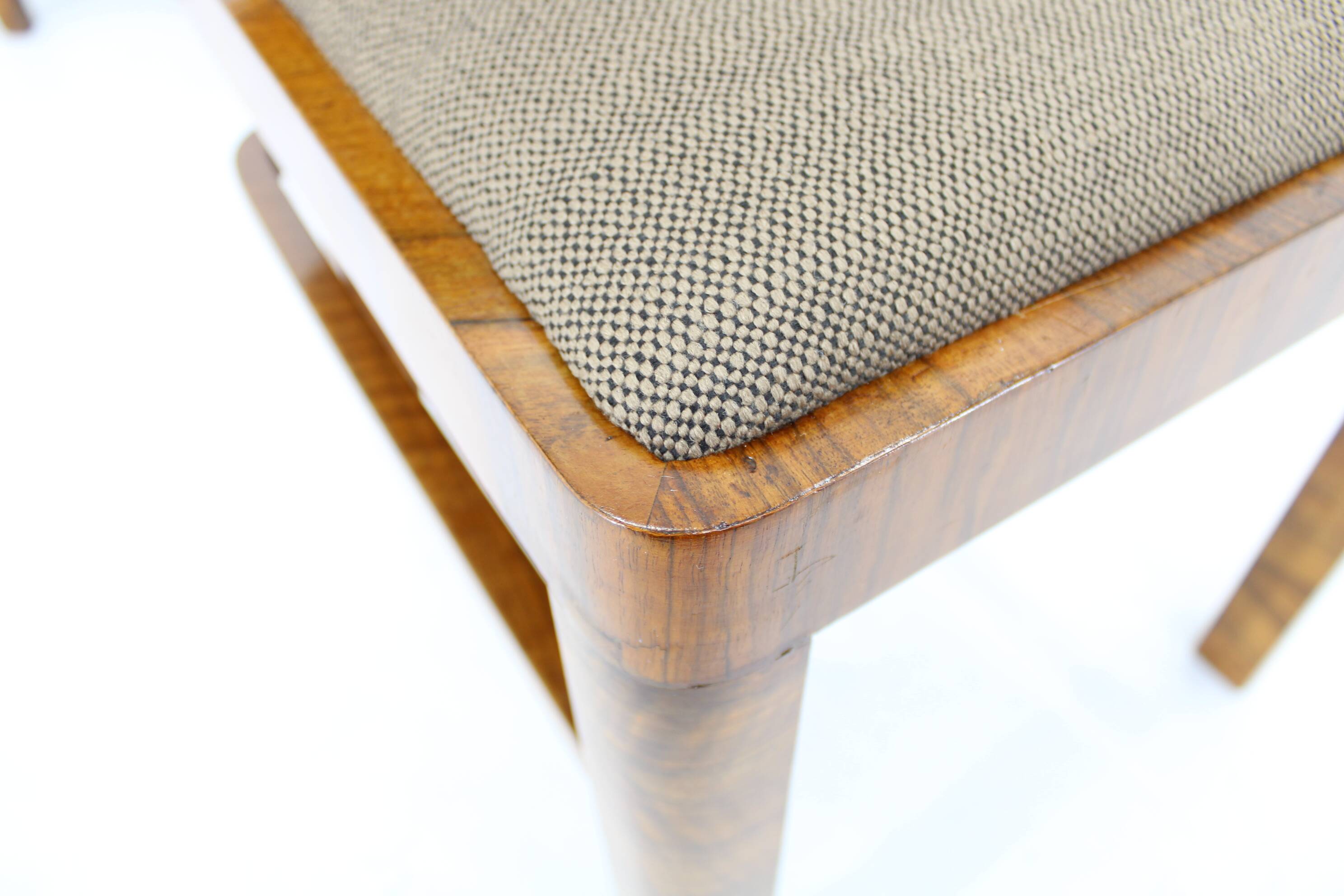 1930s Set of Four Restored Art Deco Dininng Chairs, Czechoslovakia