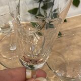 Set of 6 engraved wine glasses