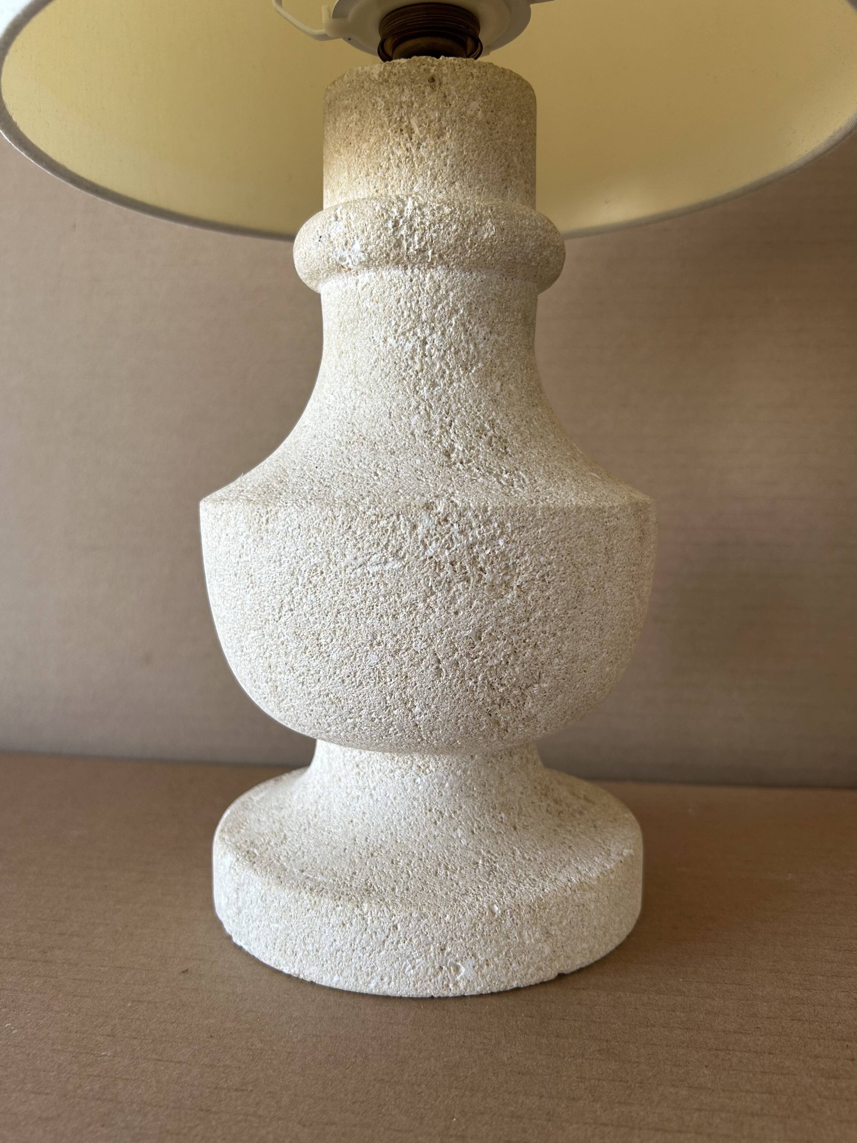 Vintage stone table lamp