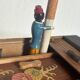 Vintage 1960 cigarette holder wooden dispenser Japan groom - 12 x 9 cm