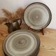 8 flat plates in vintage ceramic