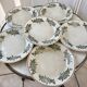 Set of 6 flat plates Iron Earth late nineteenth