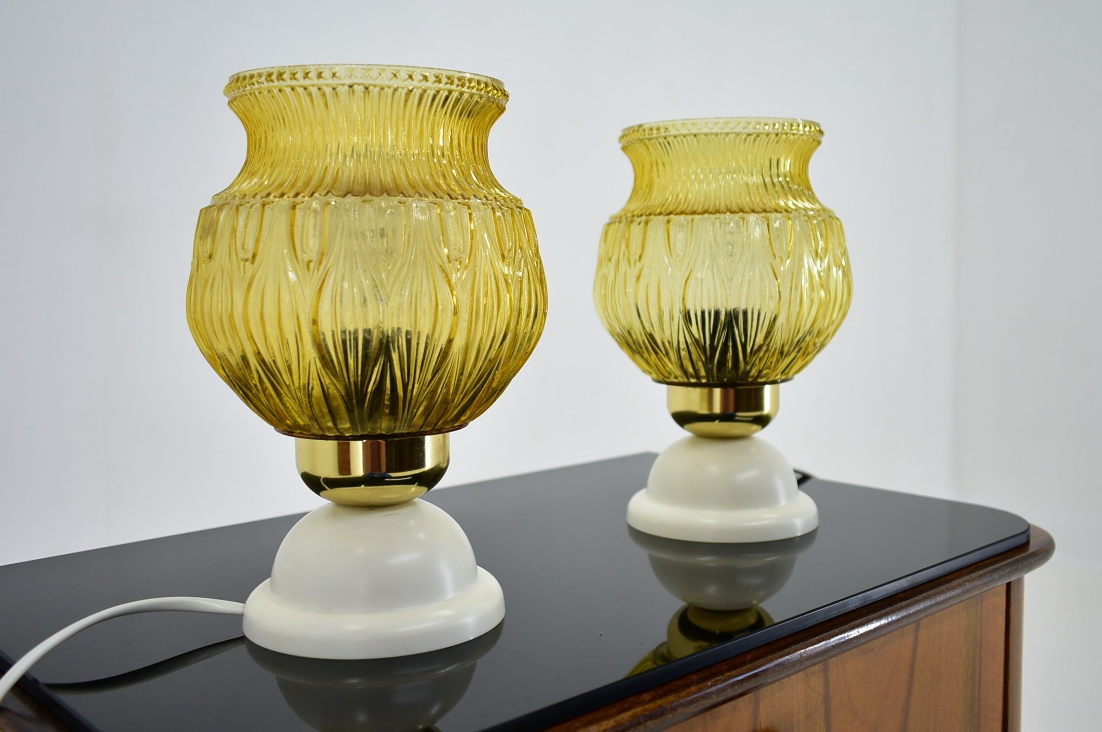 Set of Two Mid-Century Table Lamps, Czechoslovakia, 1970s