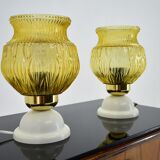 Ensemble de deux lampes de table du milieu du siècle Tchécoslovaquie années 1970