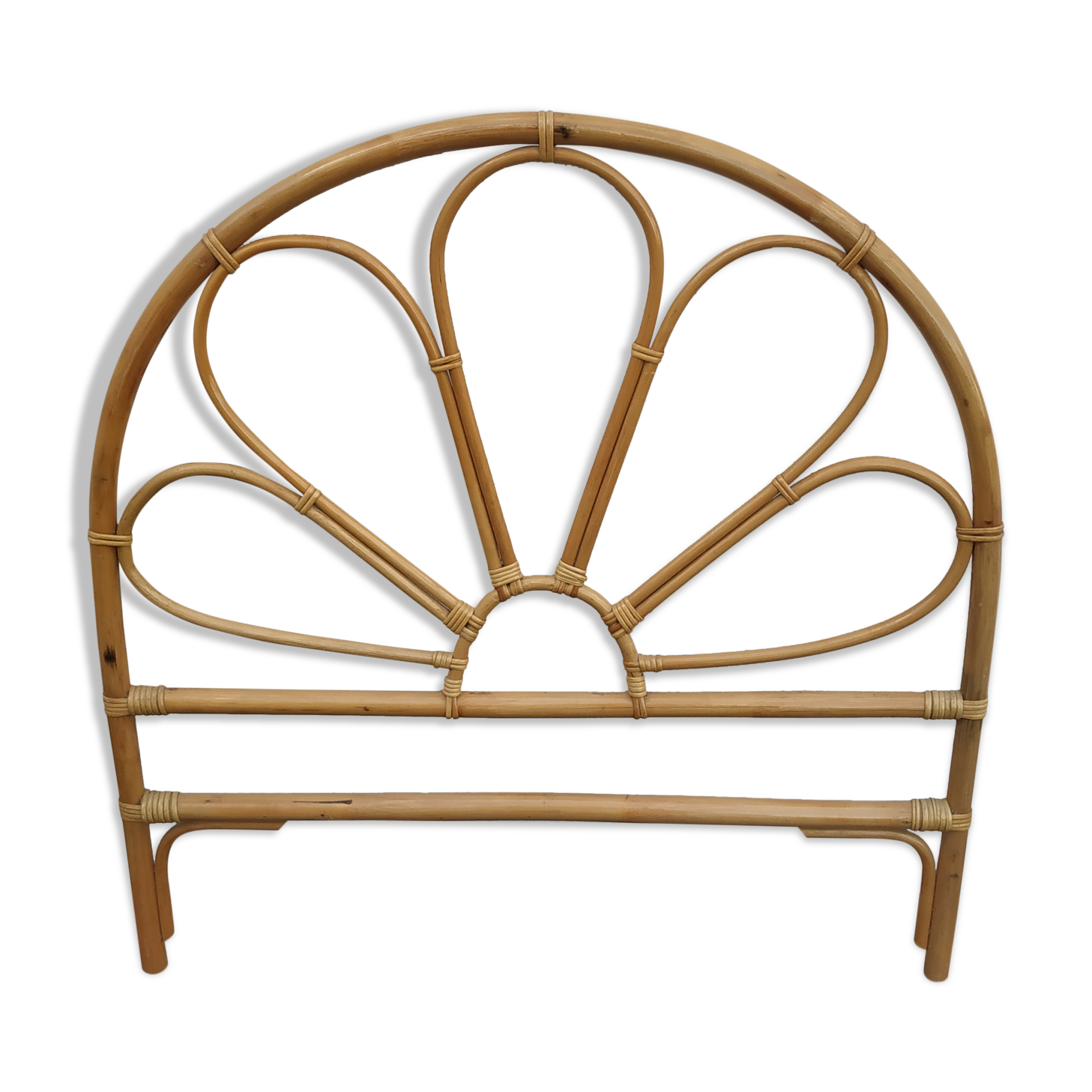Vintage 60s rattan headboard