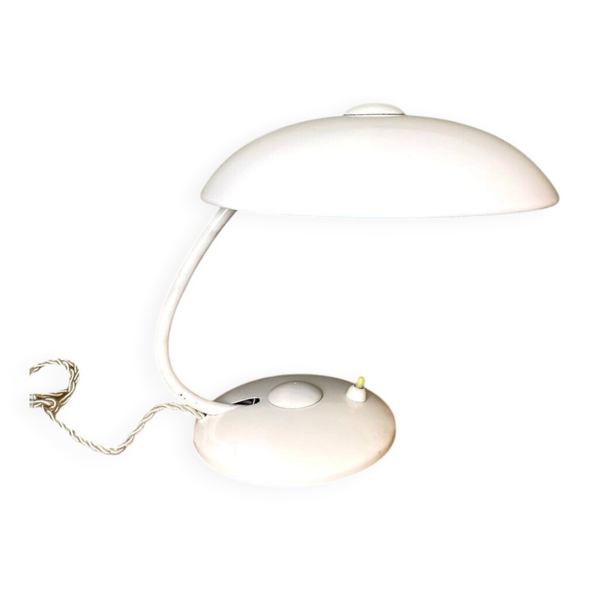 Original Bauhaus white desk lamp by Helo Leuchten
