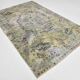 Tapis vintage en laine de style bohème vert sauge