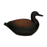 Lampe veilleuse canard en verre coloré