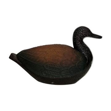 Lampe veilleuse canard en verre coloré