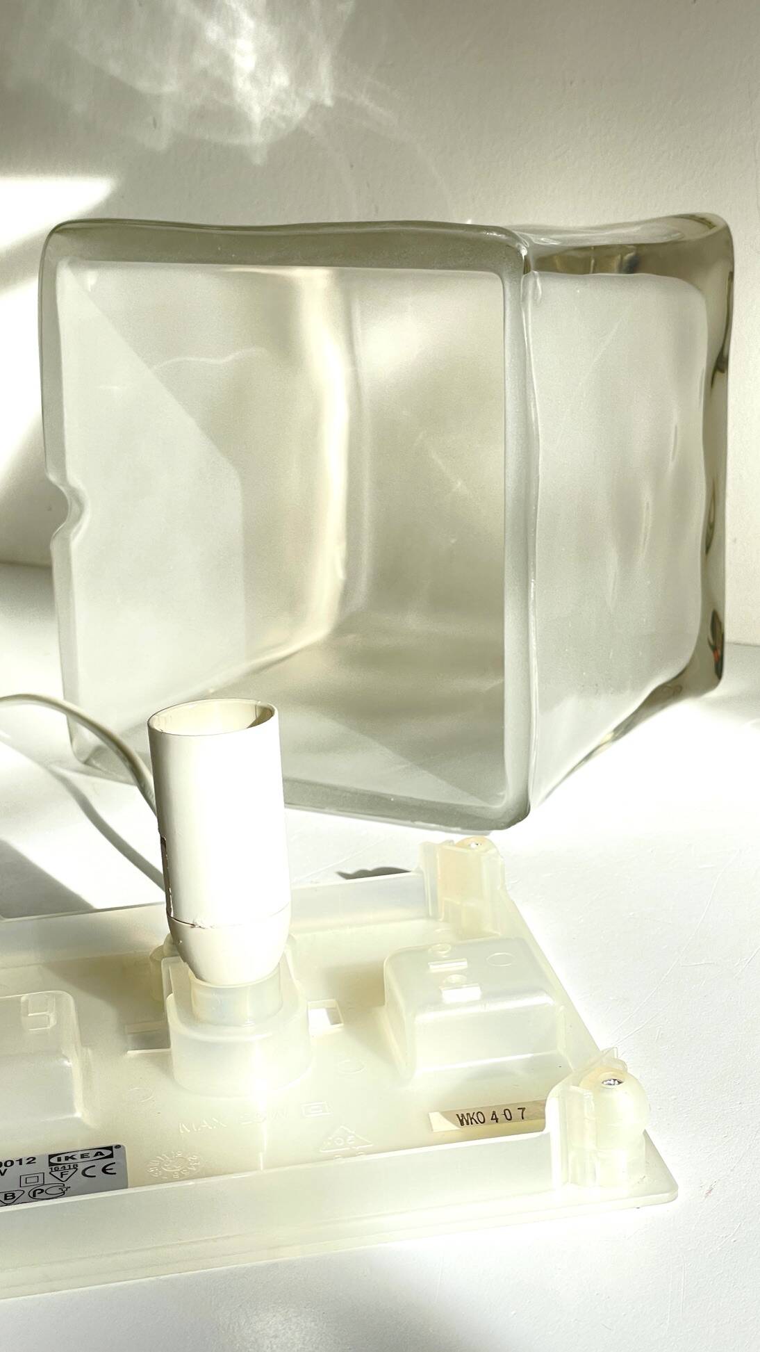 Lampe ice glass ikea vintage