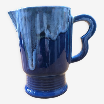 Pichet Gaubier céramique bleu