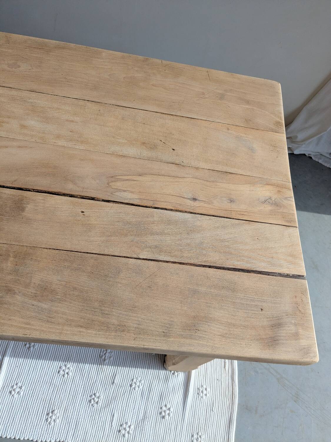 Restored farmhouse dining table