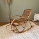 Vintage rattan rocking chair for children