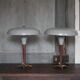 Pair of tripod lamps, 1950s design, bedside lamp, decor.