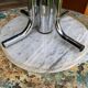 Chromed metal coat rack with vintage marble base, 1970