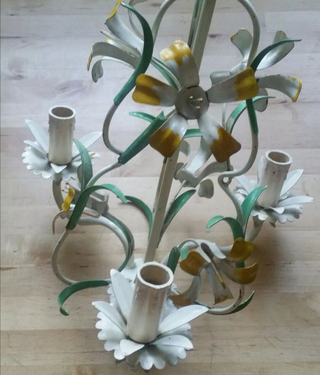 Vintage chandelier painted flower sheet