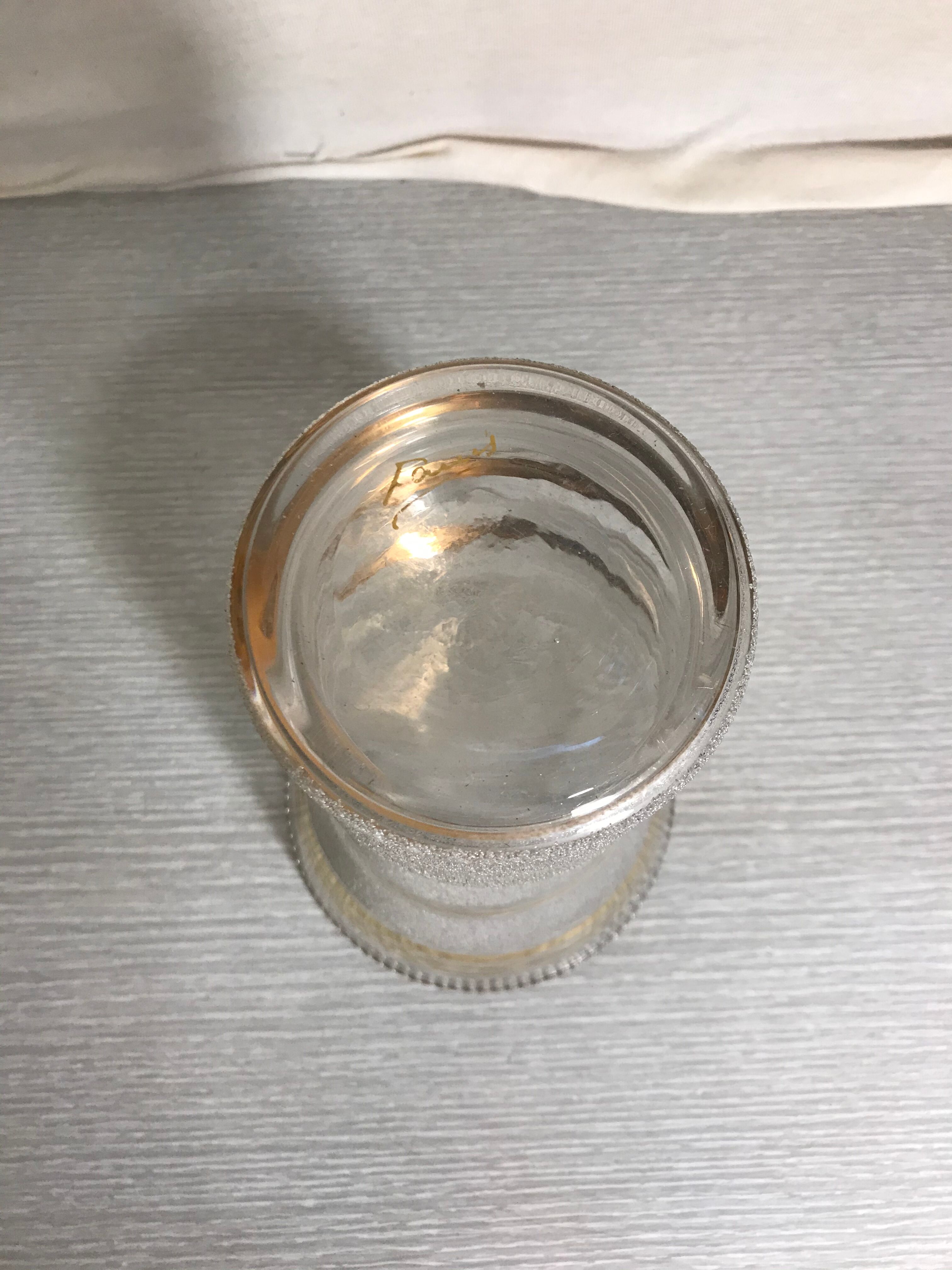 Vase former fains cristalor glassware from boom decor golden belgium vintage